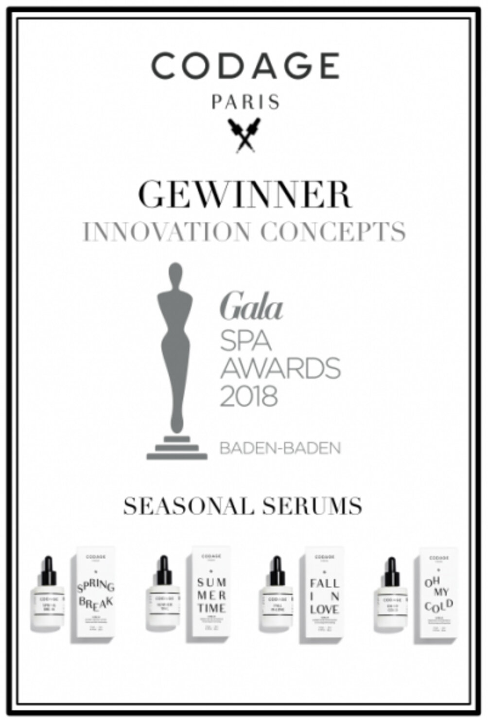 Codage GALA Spa Awards Codage GALA Spa Awards